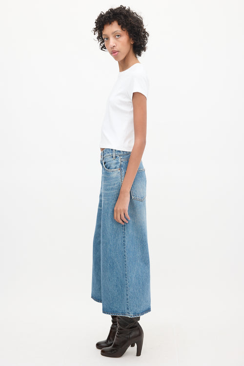 Celine Medium Wash Wide Leg Culotte