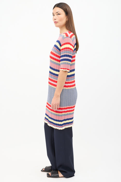 Celine Multicolour Chevron Knit Dress