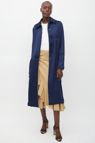 Celine Navy 
Multicolour Modular Reversible Coat