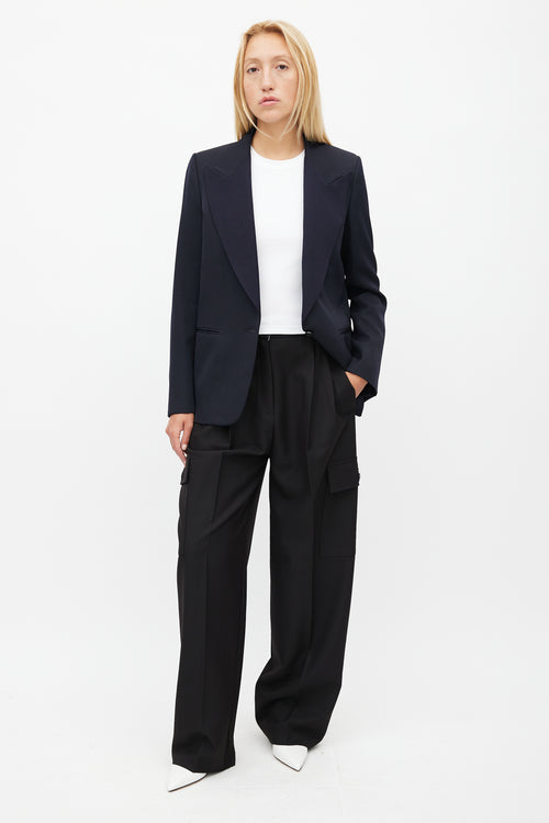 Celine Navy Wool Blazer