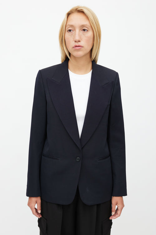 Celine Navy Wool Blazer