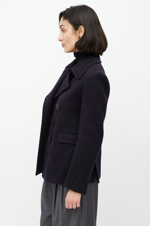 Celine Navy Wool Double Breasted Jacket