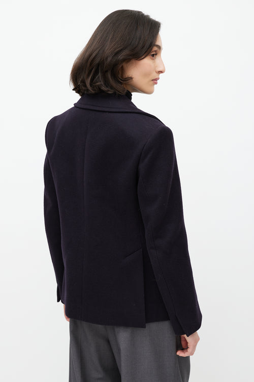 Celine Navy Wool Double Breasted Jacket