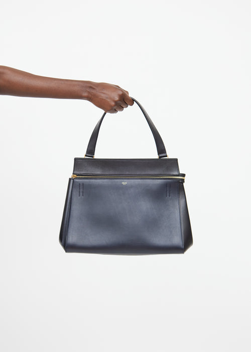 Celine Navy 
Black Large Edge Bag