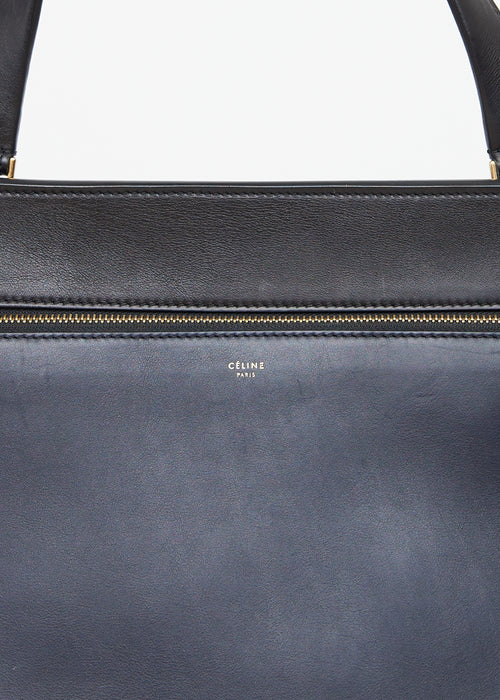 Celine Navy 
Black Large Edge Bag