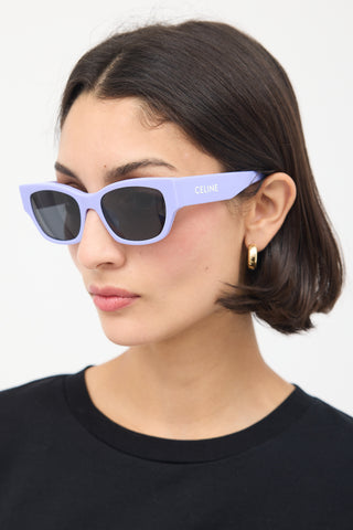 Celine Purple CL40197U Angular Rectangular Sunglasses