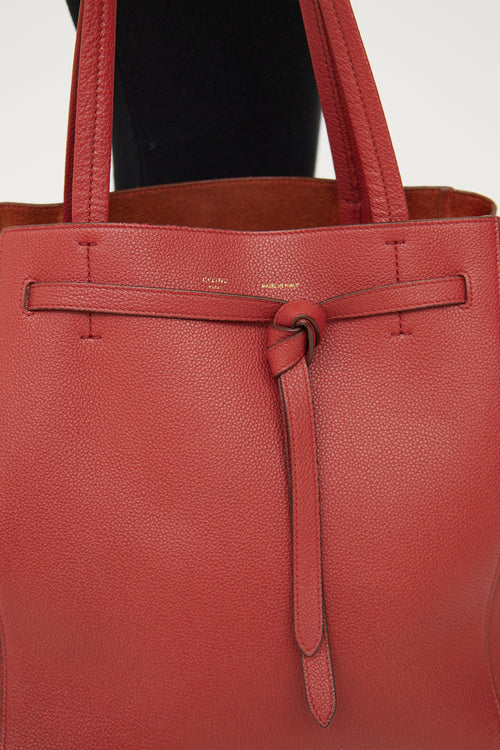 Celine Red Cabas Phantom Tote Bag