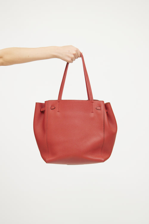 Celine Red Cabas Phantom Tote Bag