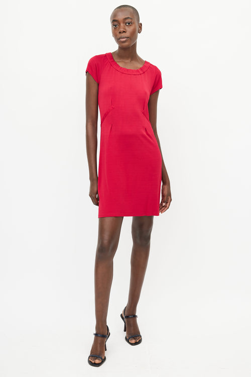 Celine Red Darted Dress