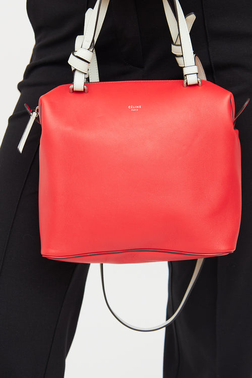 Celine Red 
White Cube Bag