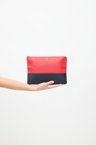 Red 
Navy Zip Pouch