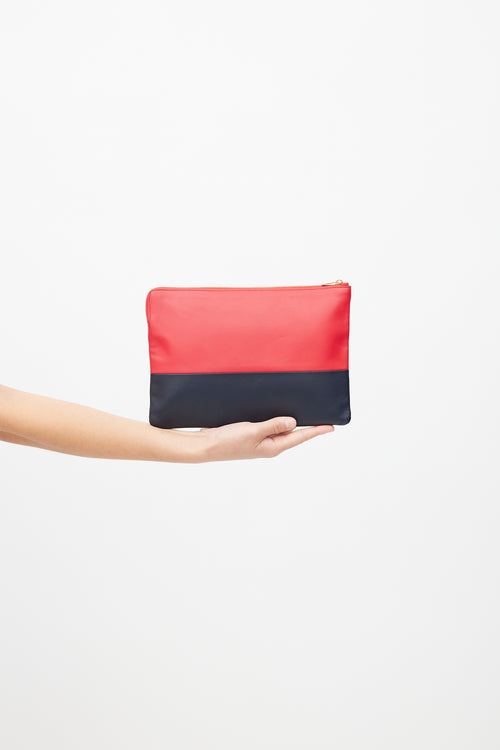 Red 
Navy Zip Pouch