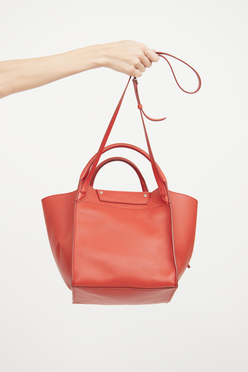 Celine Red Leather Small Big Bag