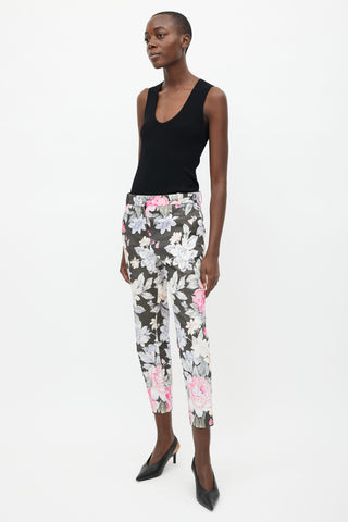 Celine Resort 2012 Black 
Multi Floral Trouser