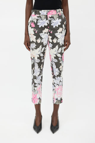 Celine Resort 2012 Black 
Multi Floral Trouser