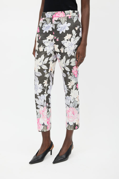 Celine Resort 2012 Black 
Multi Floral Trouser