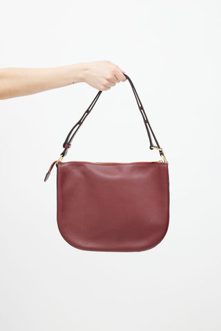 Celine Spring 2016 Burgundy Saddle Shoulder Bag