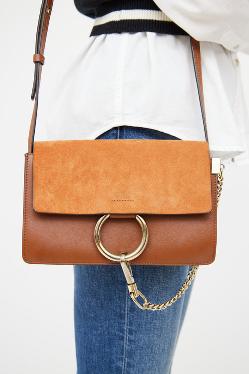 Chloé Terracotta Small Suede Faye Bag