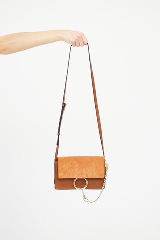 Chloé Terracotta Small Suede Faye Bag