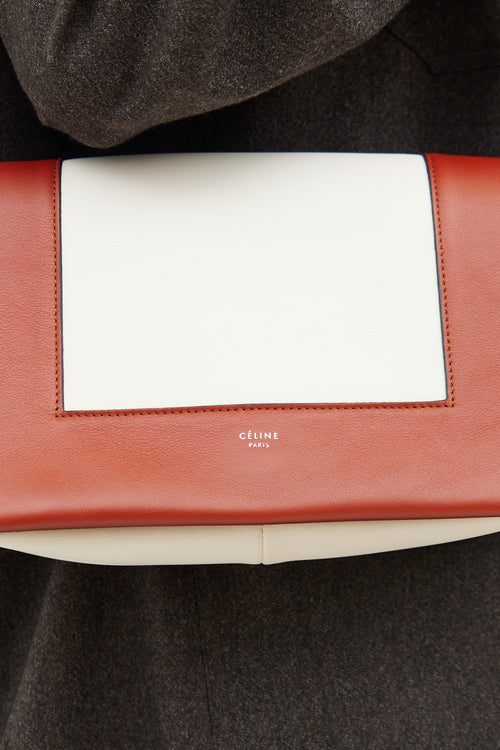 Celine White 
Brown Bi Colour Frame Bag