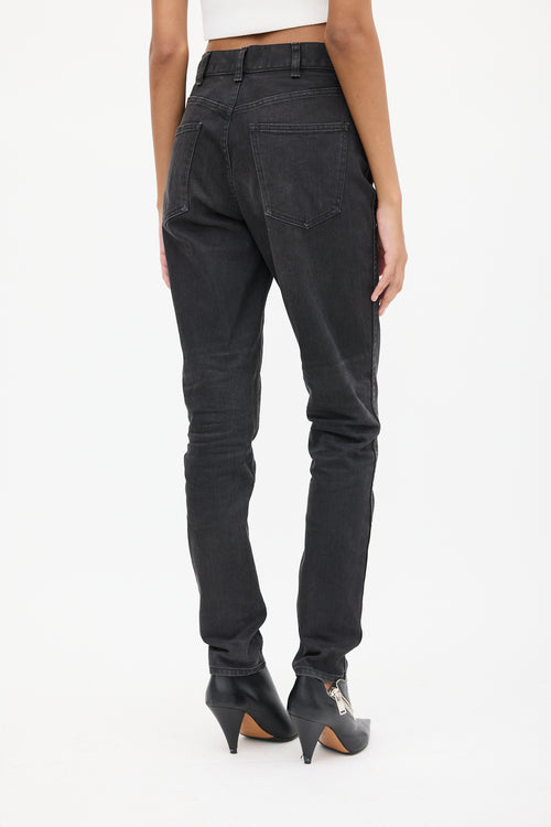 Celine Washed Black Slim Leg Jeans