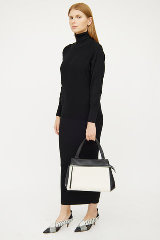 Celine Black White Edge Shoulder Bag