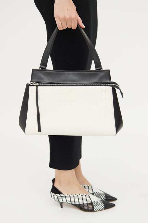 Celine Black White Edge Shoulder Bag