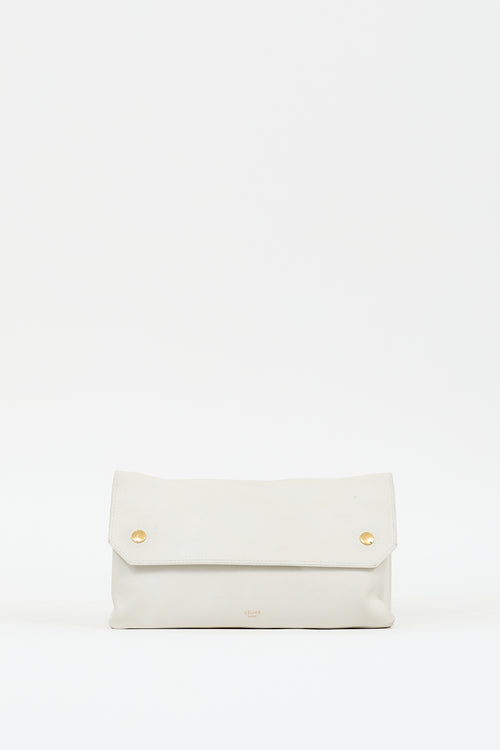 Celine 2014 White Leather Bum Bag