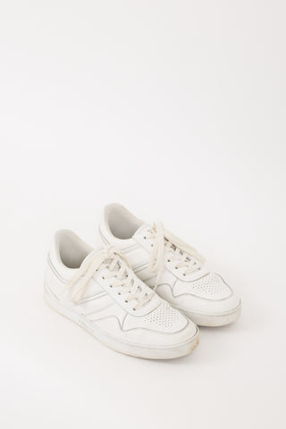 Celine White Leather Low Top Sneaker