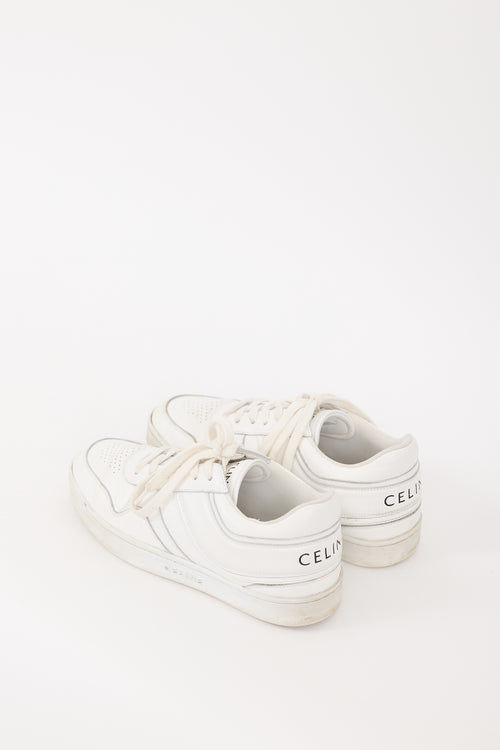 Celine White Leather Low Top Sneaker