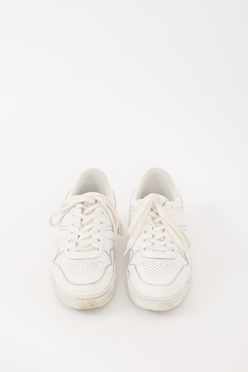 Celine White Leather Low Top Sneaker