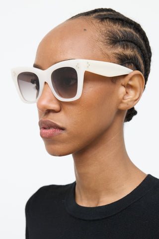 Celine White CL4004IN Wayfarer Sunglasses