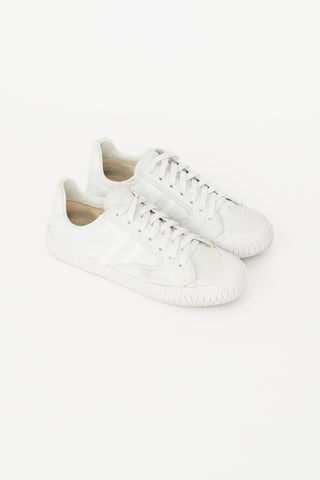 Celine White Canvas Plimsoll Sneaker