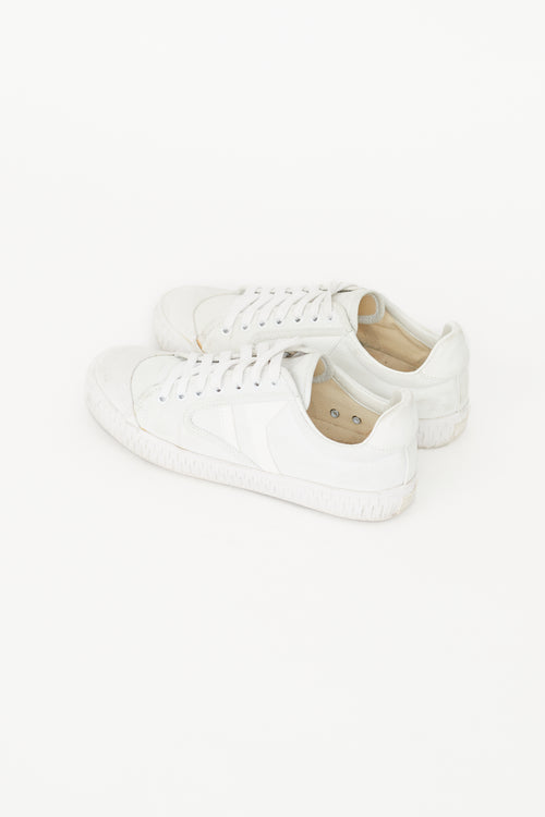 Celine White Canvas Plimsoll Sneaker