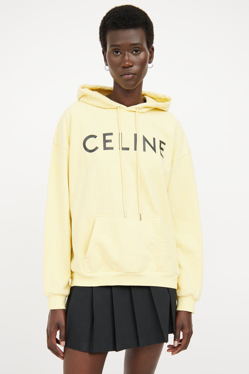 Celine Yellow Logo Hoodie