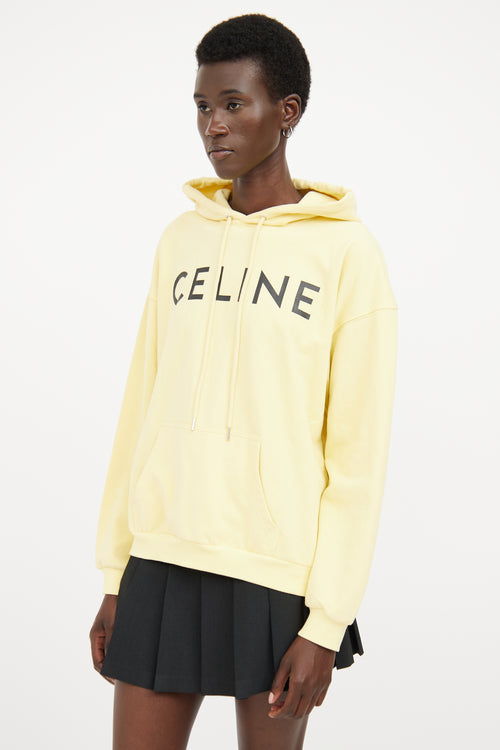 Celine Yellow Logo Hoodie