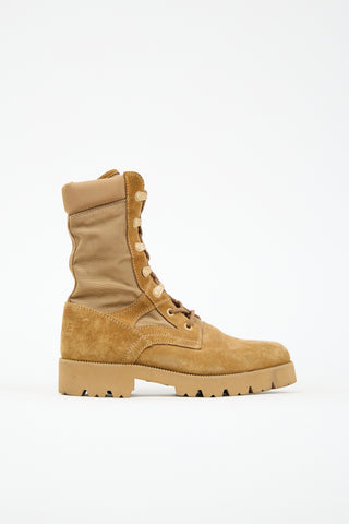 Celine Suede 
Nylon Combat Boot