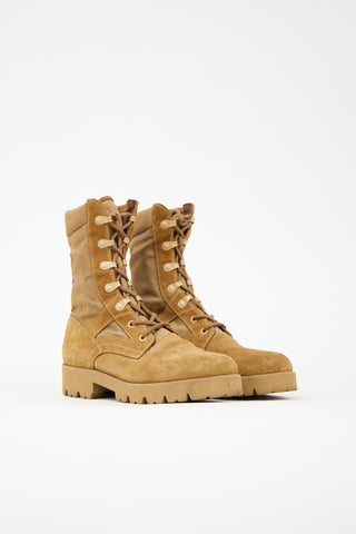 Celine Suede 
Nylon Combat Boot