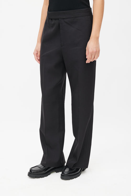 Celine Black Back Ankle Slit Trouser