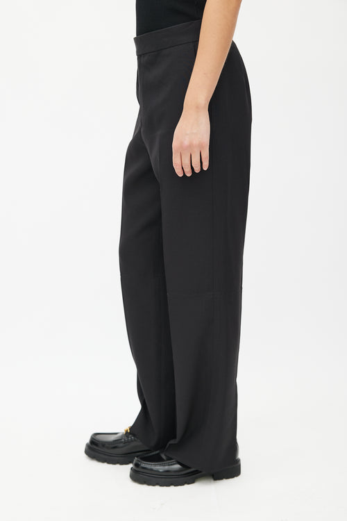 Celine Black Back Ankle Slit Trouser