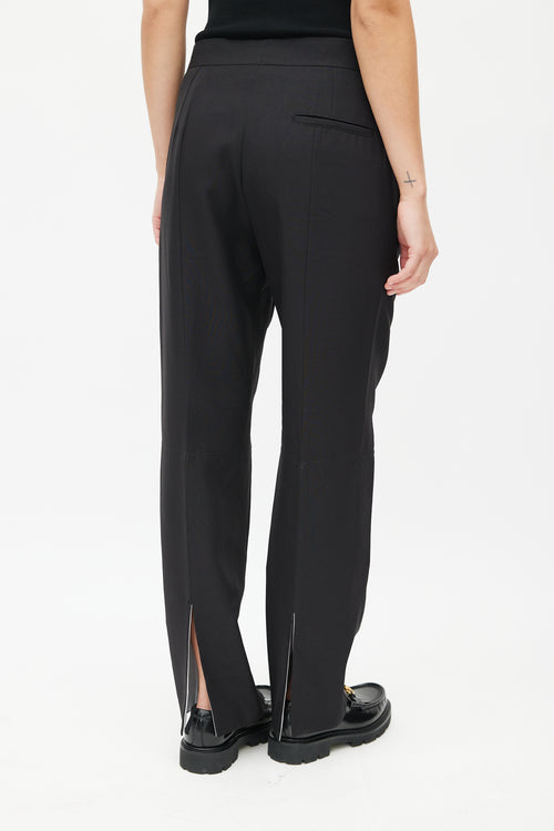 Celine Black Back Ankle Slit Trouser