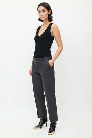 Celine Grey Straight Leg Trouser