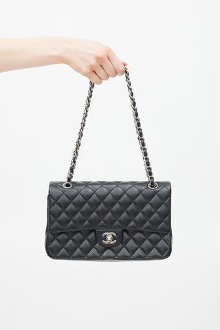 Chanel 2008/9 Black Quilted Leather Medium Double Flap Bag