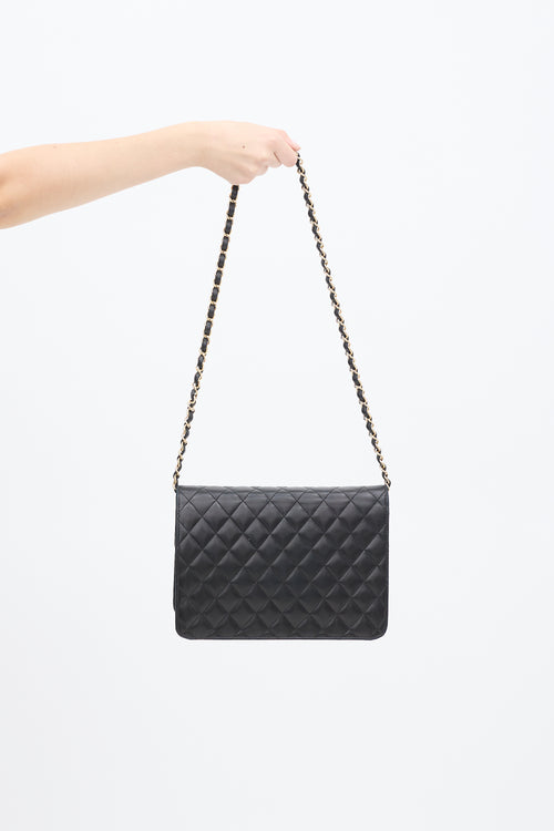 Chanel 2008 Black Quilted Leather Classic Flap Bag