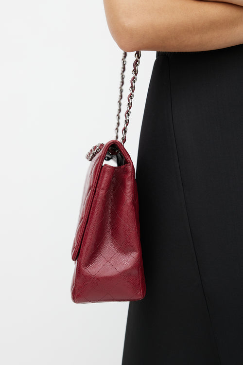 Chanel 2010 Burgundy Quilted Leather Maxi Flap Bag