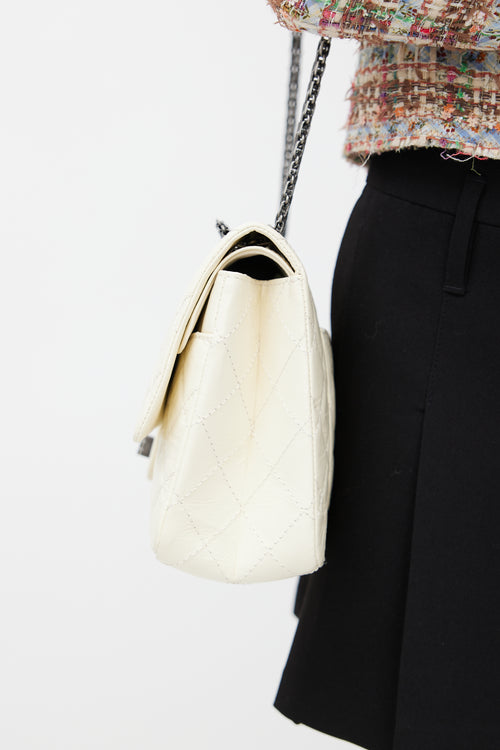 Chanel 2012 Cream Quilted Leather 2.55 Reissue 226 Shoulder Bag