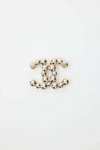 Chanel 2014 White Pearl CC Brooch