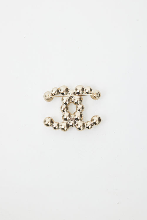 Chanel 2014 White Pearl CC Brooch