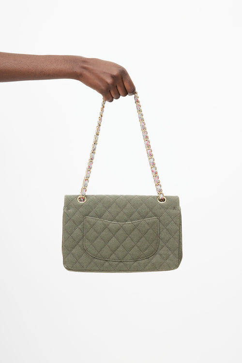 Chanel 2017 Cruise Cuba Green Double Flap Charm Bag