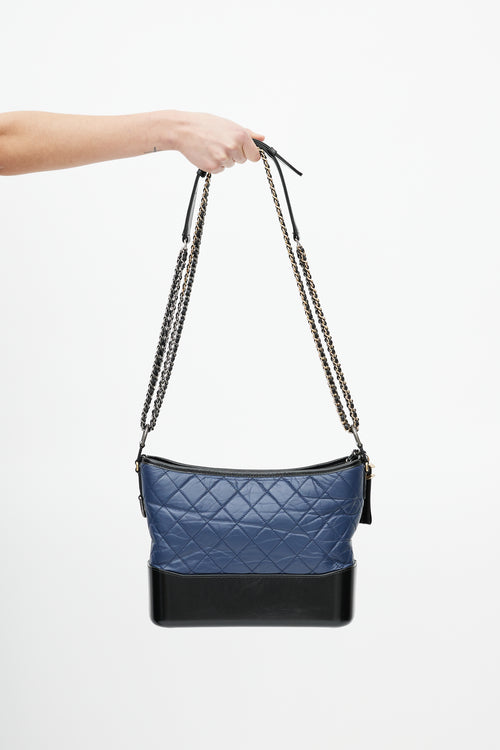 Chanel 2018 Black 
Navy Gabrielle Crossbody Bag